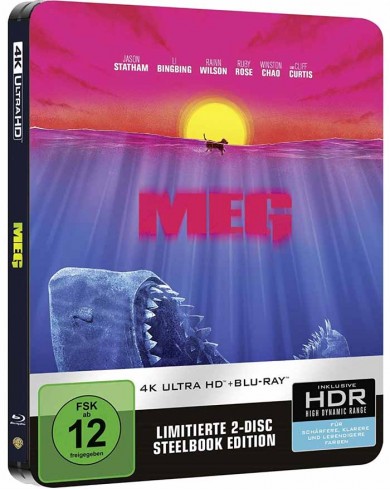 Мег: Монстр глубины  (4K ULTRA HD Blu-ray) Limited Steelbook