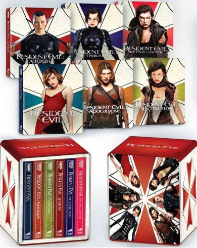 Обитель Зла Коллекция 6 фильмов (6 4K Ultra HD Blu-ray) Steelbook