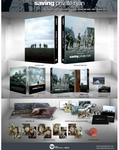 Спасти рядового Райана (4K Ultra HD, 2 Blu-ray) Steelbook  Lenticular Slip 