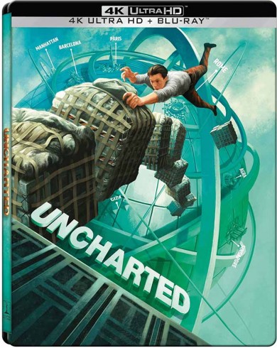 Анчартед: На картах не значится (4K Ultra HD Blu-ray) Steelbook + bonus